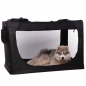 Preview: Nylon Hundetransportbox schwarz - versch. Größen robust-bequem-