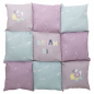 Preview: Welpen Patchwork Decke flieder-mint-rosa