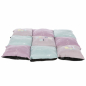 Preview: Welpen Patchwork Decke flieder-mint-rosa