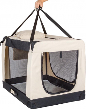 Nylon Hundetransportbox beige - versch. Größen robus-bequem-