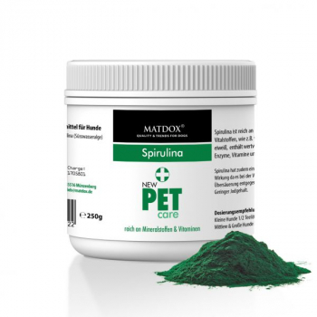 Nahrungsergänzung für Hunde - Spirulina 250g - Pflanzeneiweiß - Enzyme - Barfen