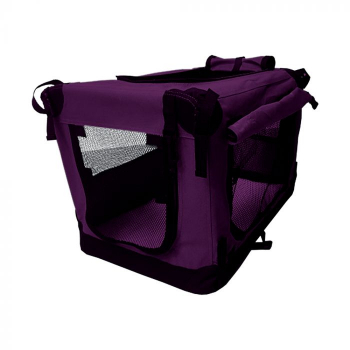 Nylon Hundetransportbox violett - versch. Größen abdunkelnd