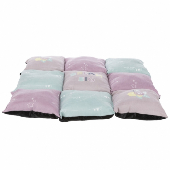 Welpen Patchwork Decke flieder-mint-rosa