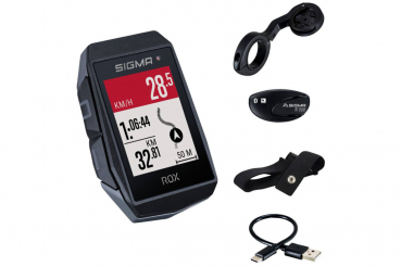 Sigma - ROX 11.1 EVO GPS-Fahrradcomputer mit HR Herzfrequenzgurt Schwarz