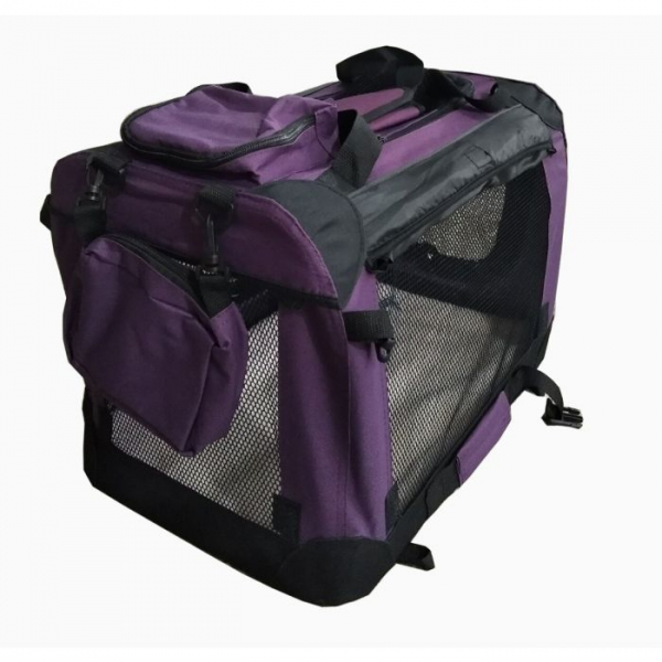 Nylon Hundetransportbox violett - versch. Größen abdunkelnd