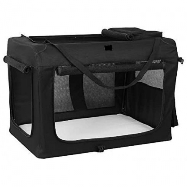 Nylon Hundetransportbox schwarz - versch. Größen robust-bequem-