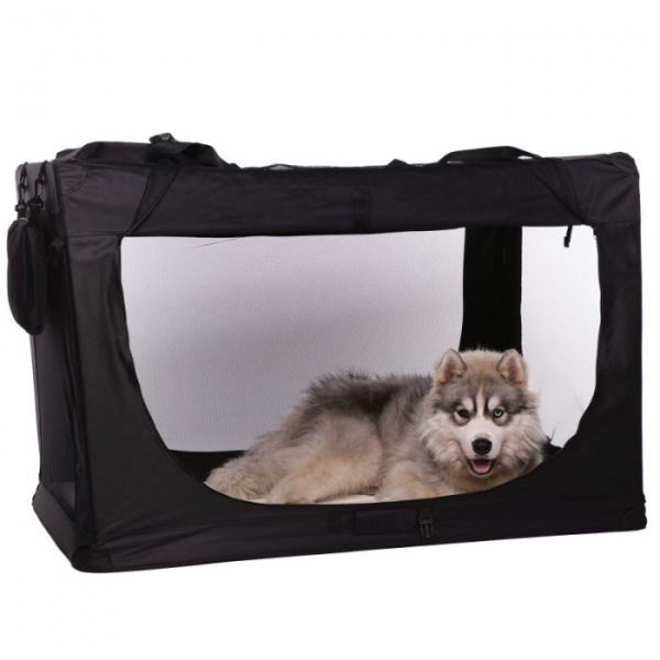 Nylon Hundetransportbox schwarz - versch. Größen robust-bequem-