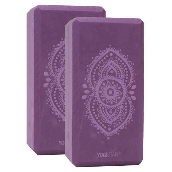 Yogablock yogiblock® basic - art collection - ajna chakra - aubergine - 2er-Set