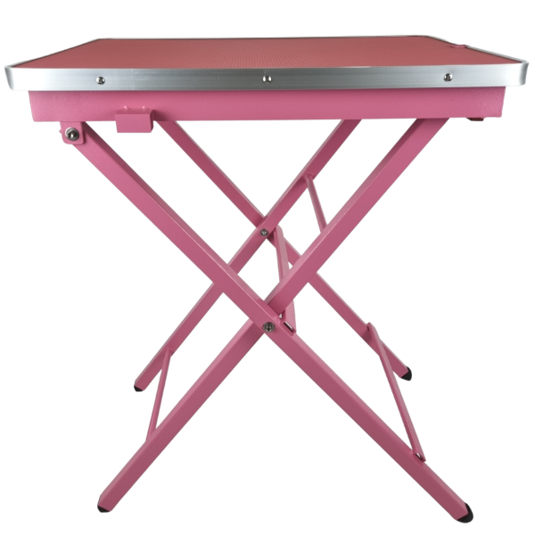 Trimmtisch für Hunde - verstellbar- faltbar - 60x45 cm - Farbe rosa