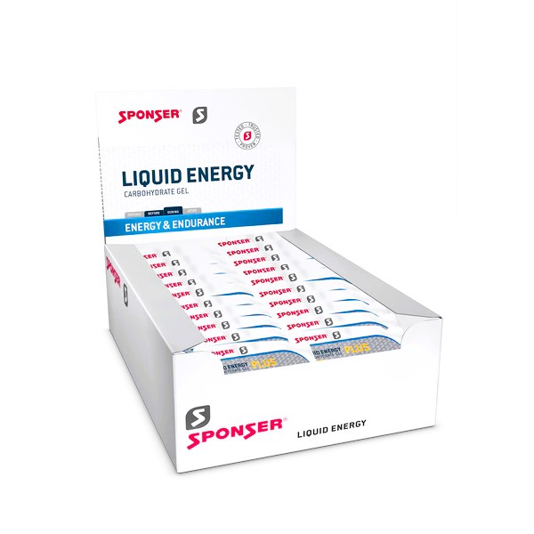 Energiegel Sponser Liquid Energy Plus mit Koffein - Display Tube 18 x 70g